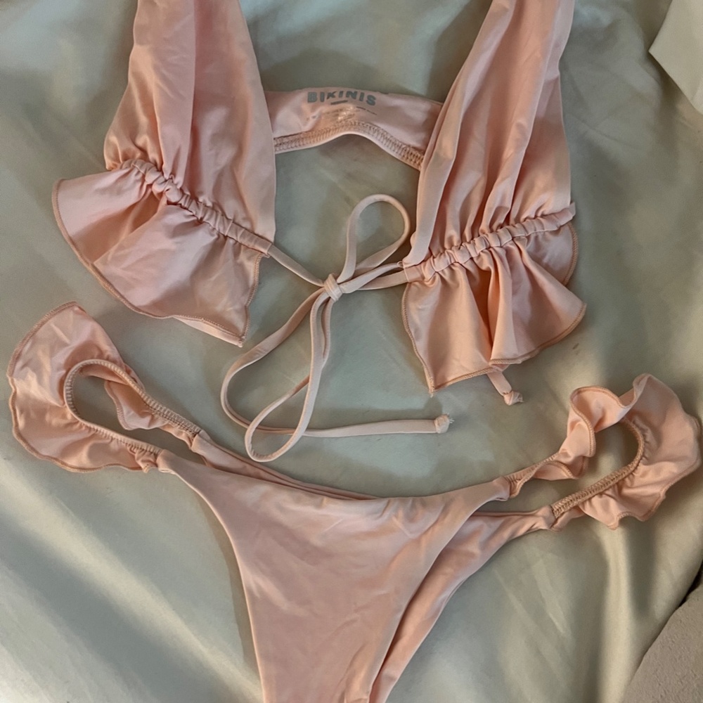 Frankie's Bikinis Love Pink Set